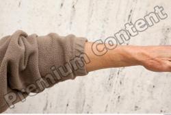 Forearm Man White Casual Sweater Average